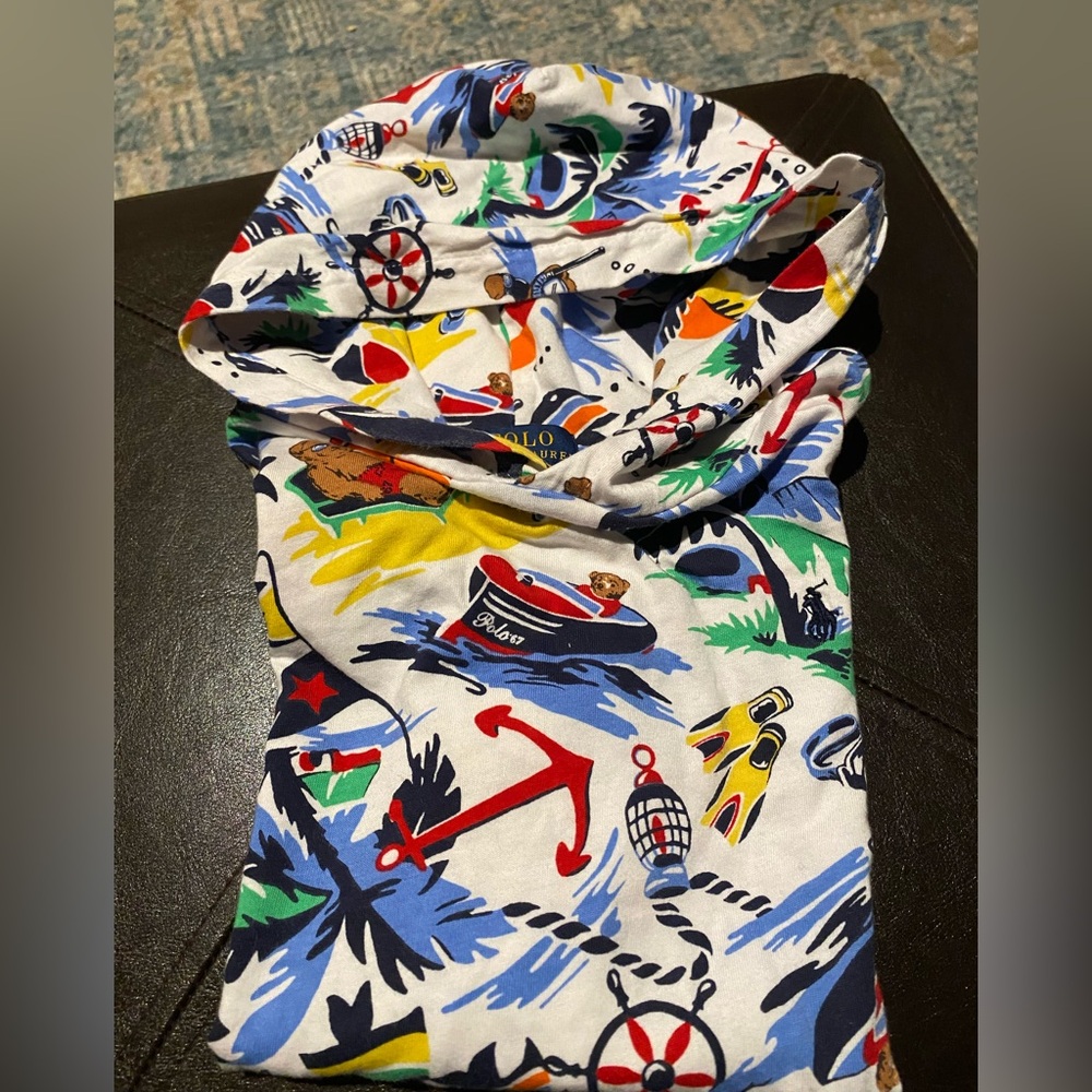 Polo by Ralph Lauren Colorful Floral Cotton Hooded Tee